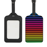 Rainbow Striped Pattern Print Luggage Tag