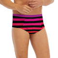 Rainbow Striped Pattern Print Men's Briefs