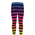 Rainbow Striped Pattern Print Men's Leggings