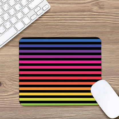 Rainbow Striped Pattern Print Mouse Pad