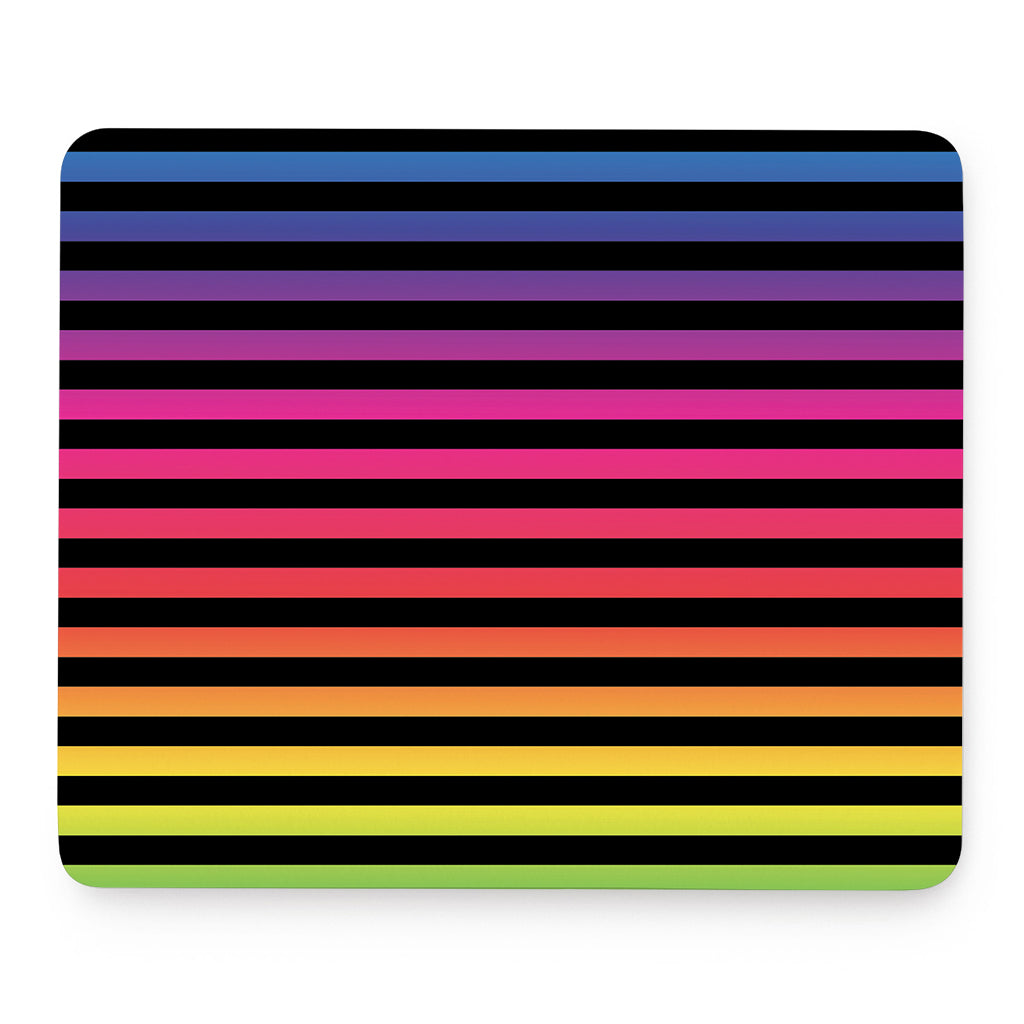 Rainbow Striped Pattern Print Mouse Pad