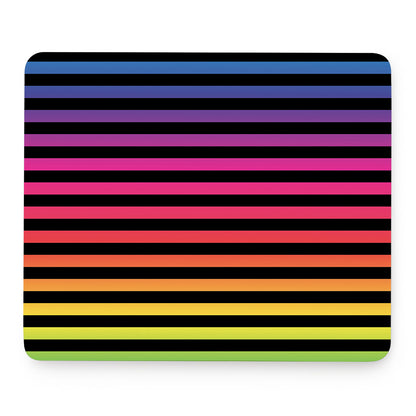 Rainbow Striped Pattern Print Mouse Pad