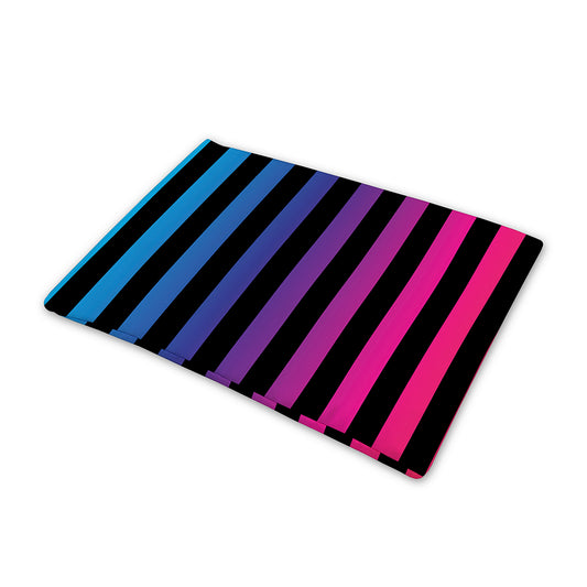 Rainbow Striped Pattern Print Pet Cooling Mat Cover