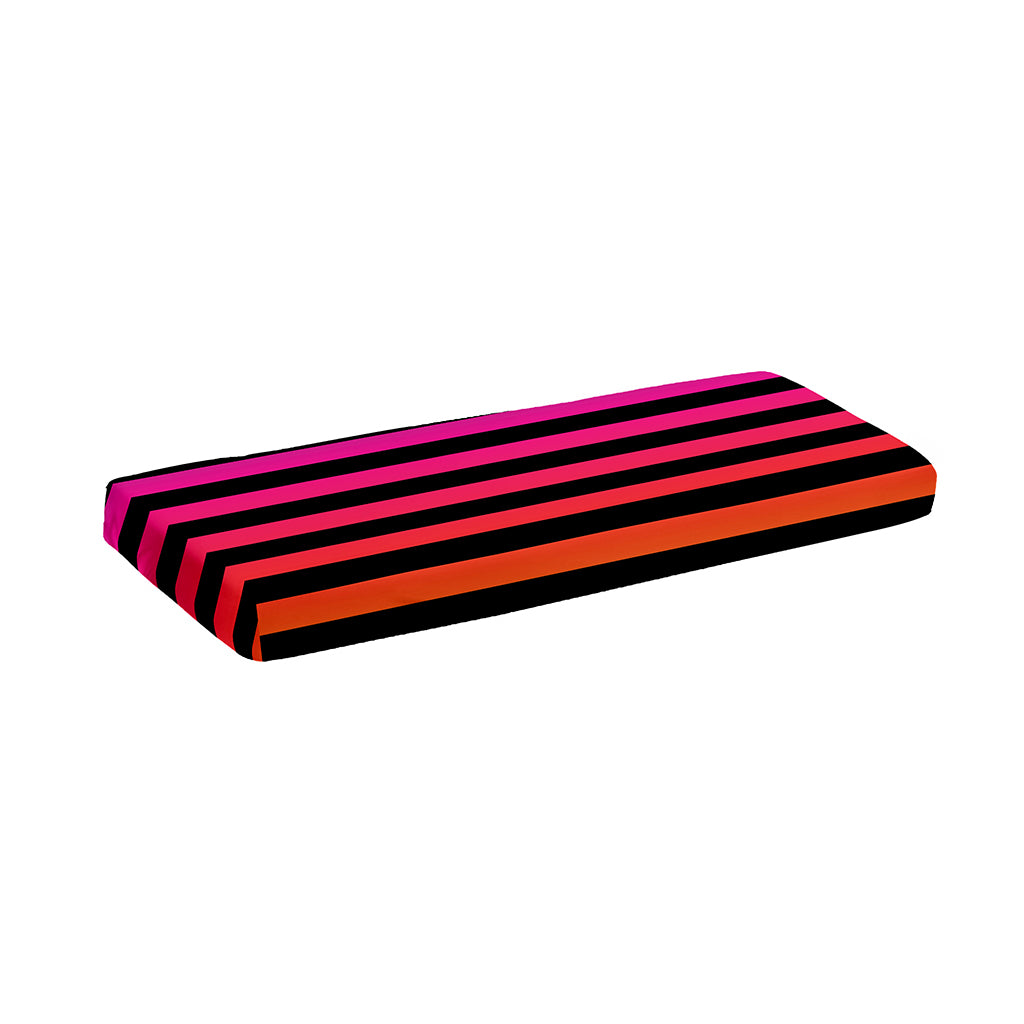 Rainbow Striped Pattern Print Piano Keyboard Cover