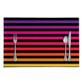 Rainbow Striped Pattern Print Placemat