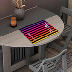 Rainbow Striped Pattern Print Placemat