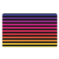 Rainbow Striped Pattern Print Polyester Doormat