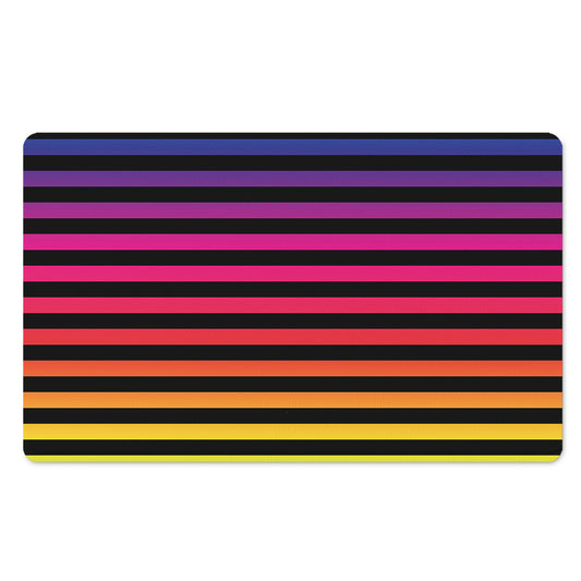 Rainbow Striped Pattern Print Polyester Doormat