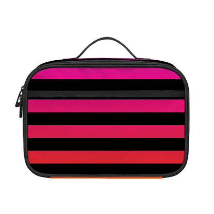 Rainbow Striped Pattern Print Portable Lunch Bag
