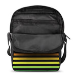 Rainbow Striped Pattern Print Rectangular Crossbody Bag