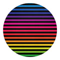 Rainbow Striped Pattern Print Round Blanket
