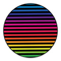 Rainbow Striped Pattern Print Round Floor Mat