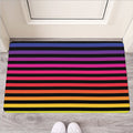 Rainbow Striped Pattern Print Rubber Doormat