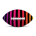 Rainbow Striped Pattern Print Rugby Ball