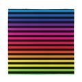 Rainbow Striped Pattern Print Silk Bandana