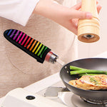 Rainbow Striped Pattern Print Skillet Handle Cover