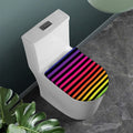 Rainbow Striped Pattern Print Toilet Lid Cover