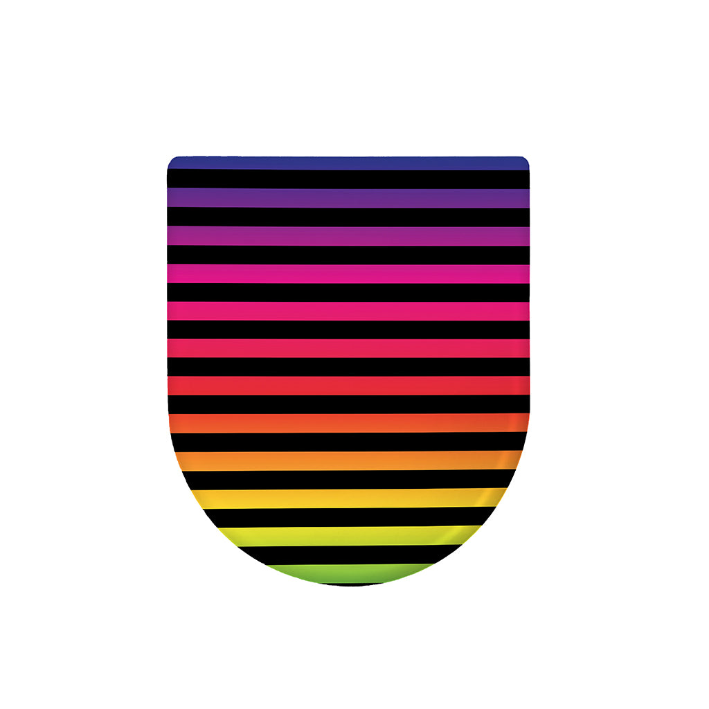 Rainbow Striped Pattern Print Toilet Lid Cover