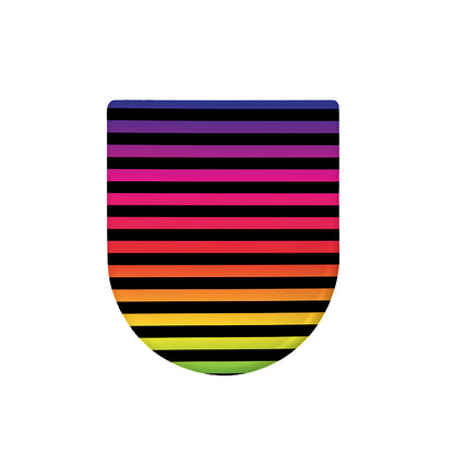 Rainbow Striped Pattern Print Toilet Lid Cover