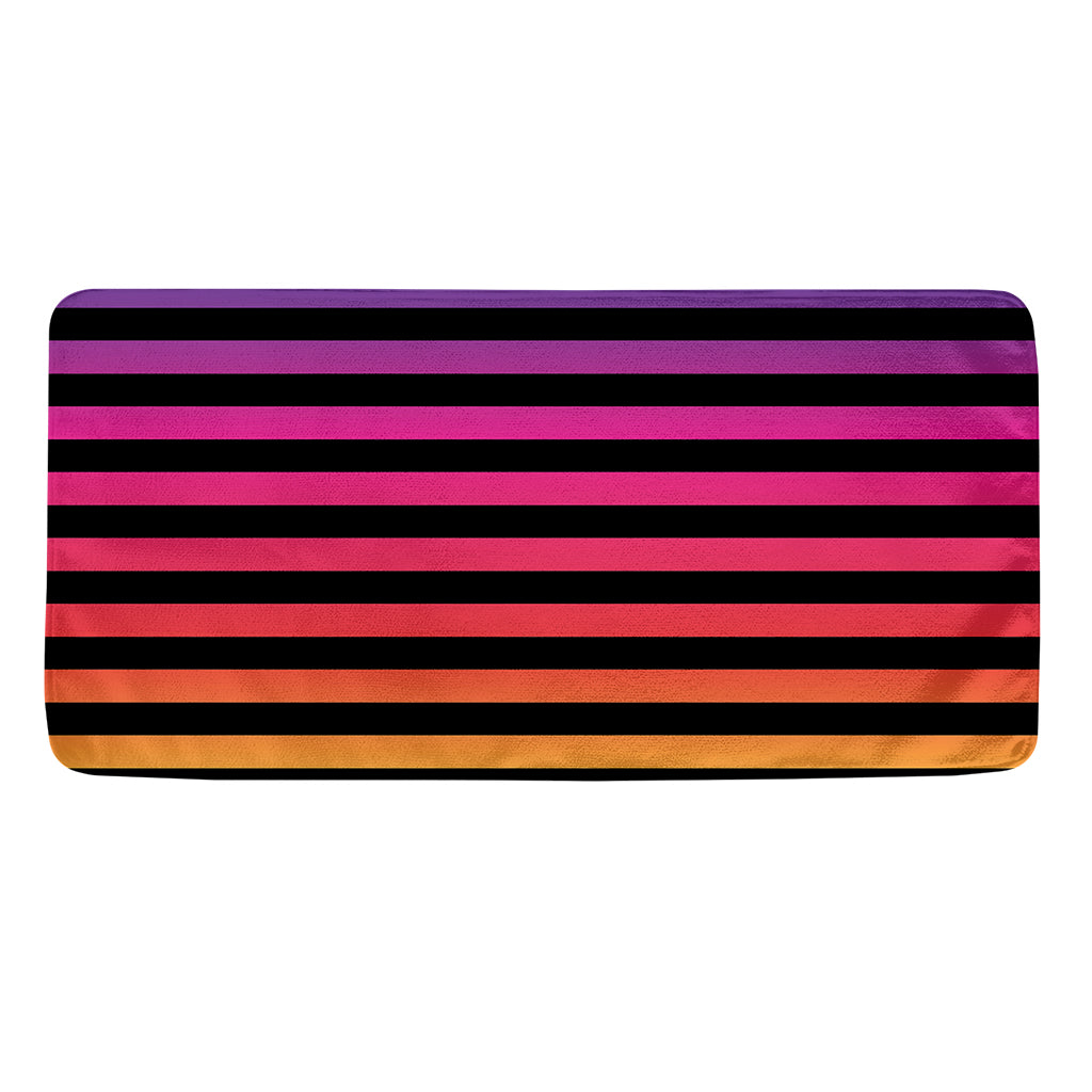 Rainbow Striped Pattern Print Towel