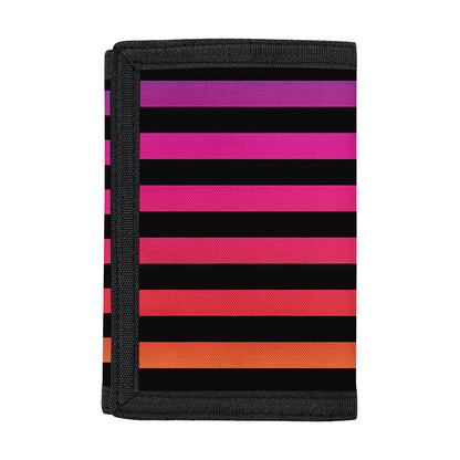Rainbow Striped Pattern Print Trifold Wallet