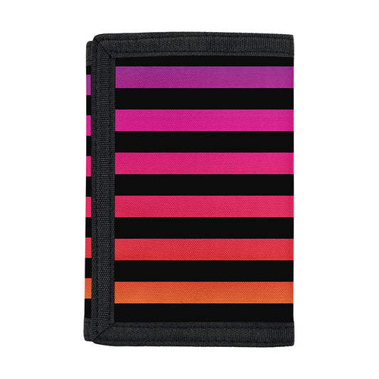 Rainbow Striped Pattern Print Trifold Wallet