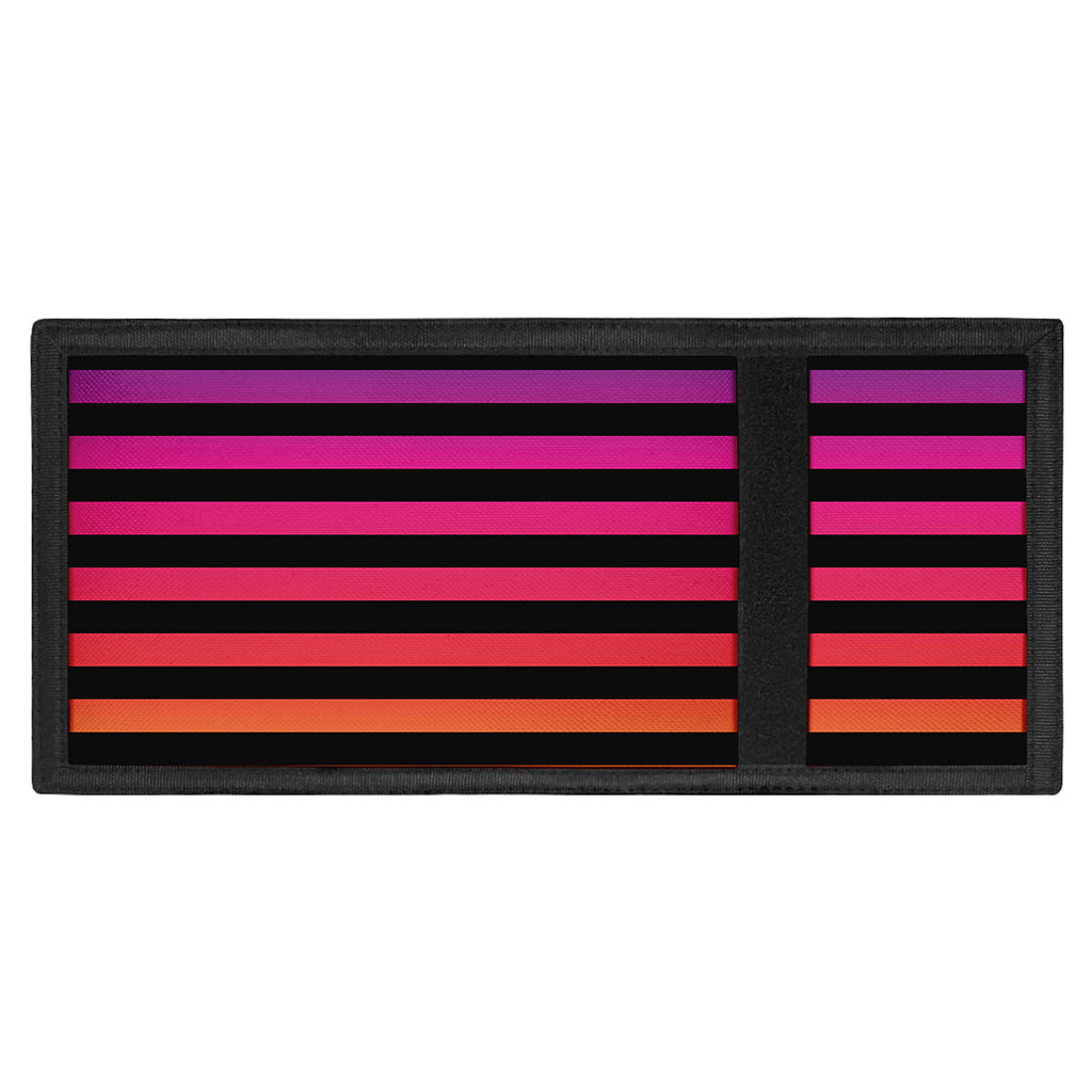 Rainbow Striped Pattern Print Trifold Wallet