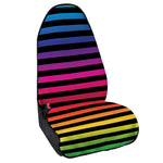 Rainbow Striped Pattern Print Waterproof Car Seat Cover