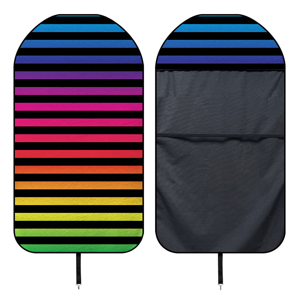 Rainbow Striped Pattern Print Waterproof Car Seat Cover