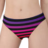 Rainbow Striped Pattern Print Women's Panties