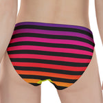 Rainbow Striped Pattern Print Women's Panties