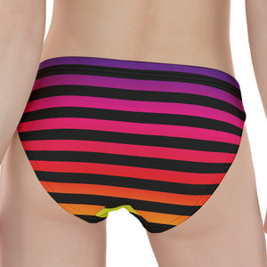 Rainbow Striped Pattern Print Women's Panties