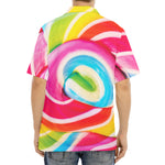 Rainbow Swirl Candy Print Aloha Shirt