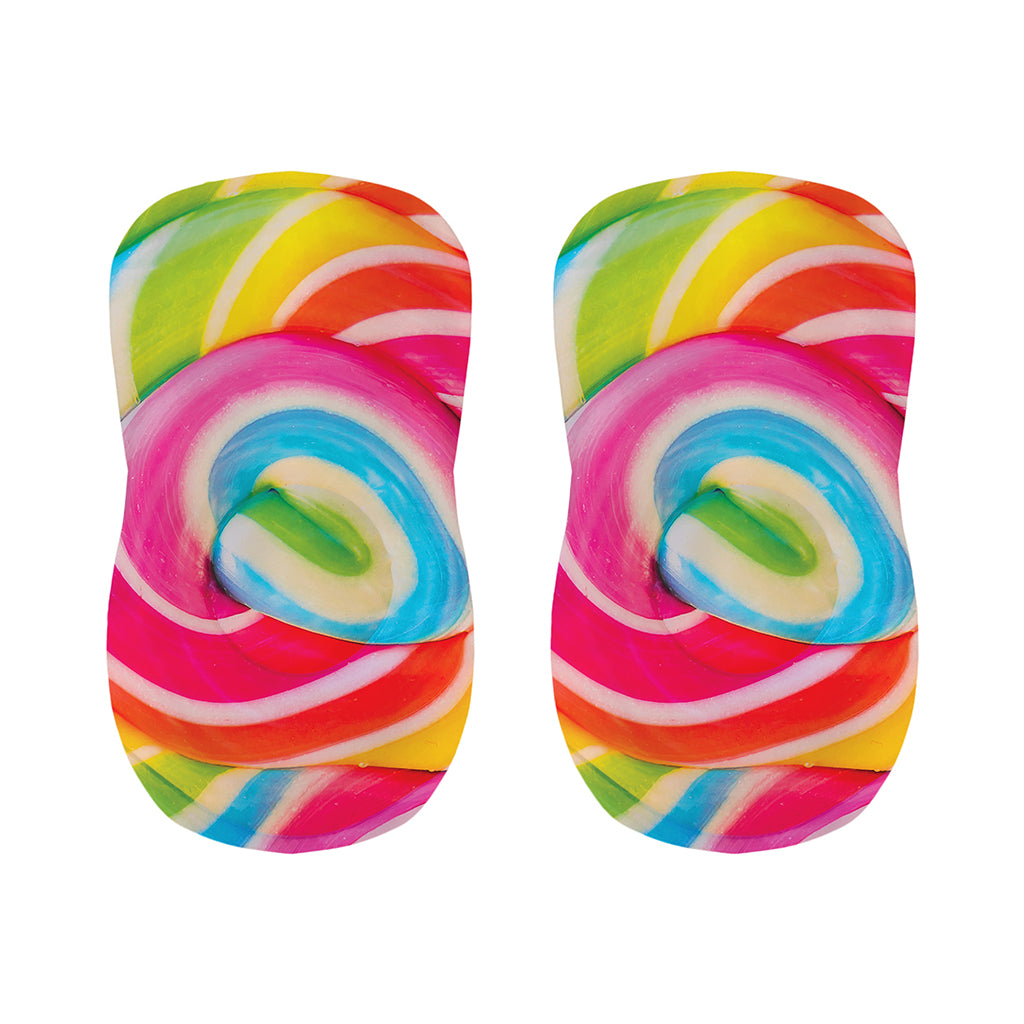 Rainbow Swirl Candy Print Bar Stool Covers