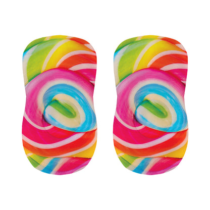 Rainbow Swirl Candy Print Bar Stool Covers