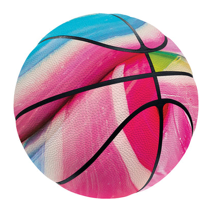 Rainbow Swirl Candy Print Basketball