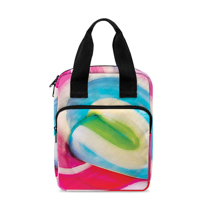 Rainbow Swirl Candy Print Bible Tote Bag