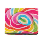 Rainbow Swirl Candy Print Bifold Wallet