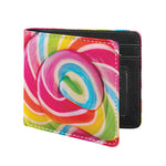 Rainbow Swirl Candy Print Bifold Wallet