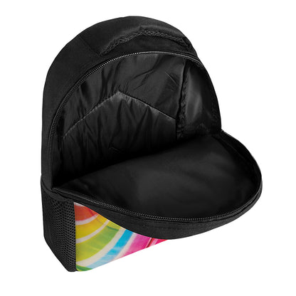 Rainbow Swirl Candy Print Casual Backpack