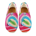 Rainbow Swirl Candy Print Casual Shoes