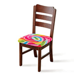 Rainbow Swirl Candy Print Chair Cushion Cover