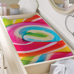 Rainbow Swirl Candy Print Changing Pad Cover