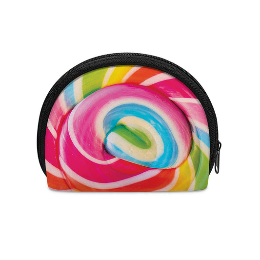 Rainbow Swirl Candy Print Coin Purse