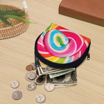 Rainbow Swirl Candy Print Coin Purse