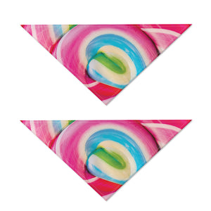 Rainbow Swirl Candy Print Dog Bandana