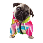 Rainbow Swirl Candy Print Dog Zip Up Hoodie