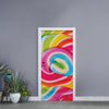 Rainbow Swirl Candy Print Door Sticker