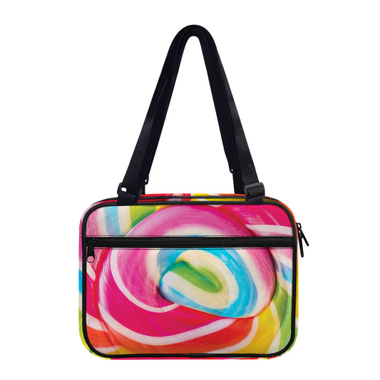 Rainbow Swirl Candy Print Double Strap Bible Bag
