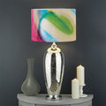 Rainbow Swirl Candy Print Drum Lamp Shade